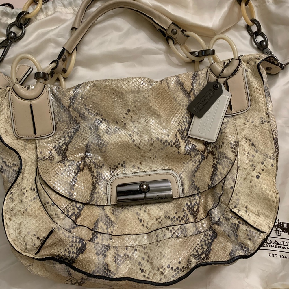 Fabulous Authentic Leather/Skin Coach handbag